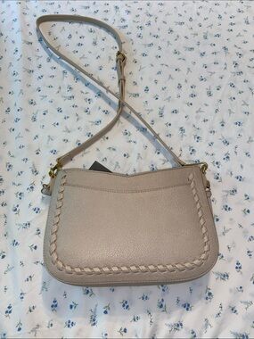 Style & Co. Taupe Crossbody Bag with Whipstitch Trim